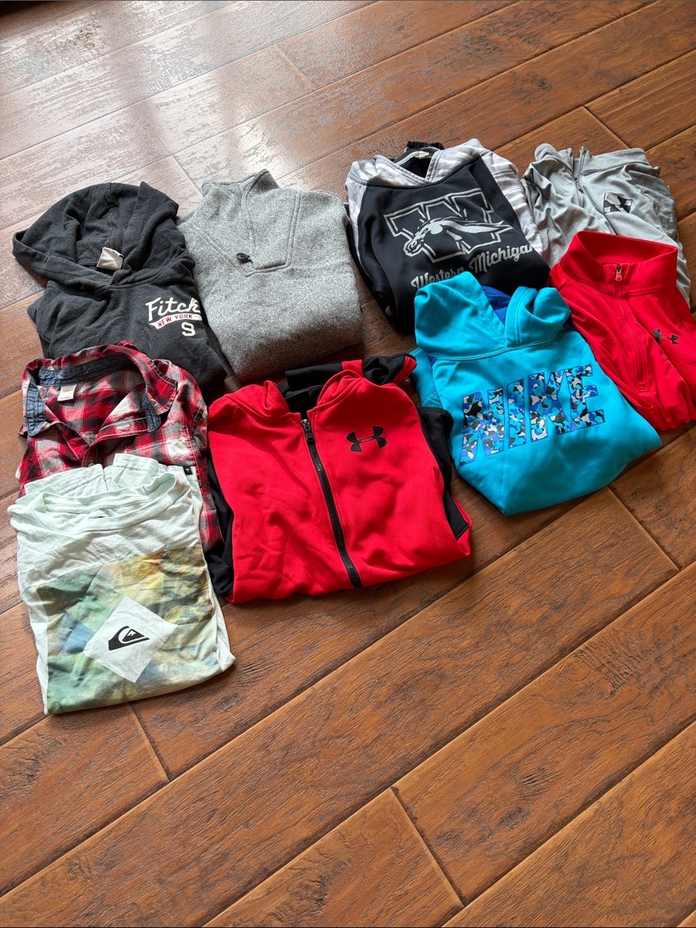 Under Armour Red & Black Kids' Zip Hoodie Bundle --Size Medium 10/12